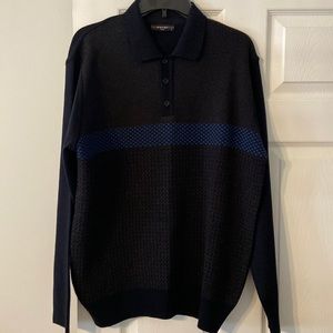 PAVE Man Sweater/ Shirt size L Wool and Acrylic navy blue excellent condition